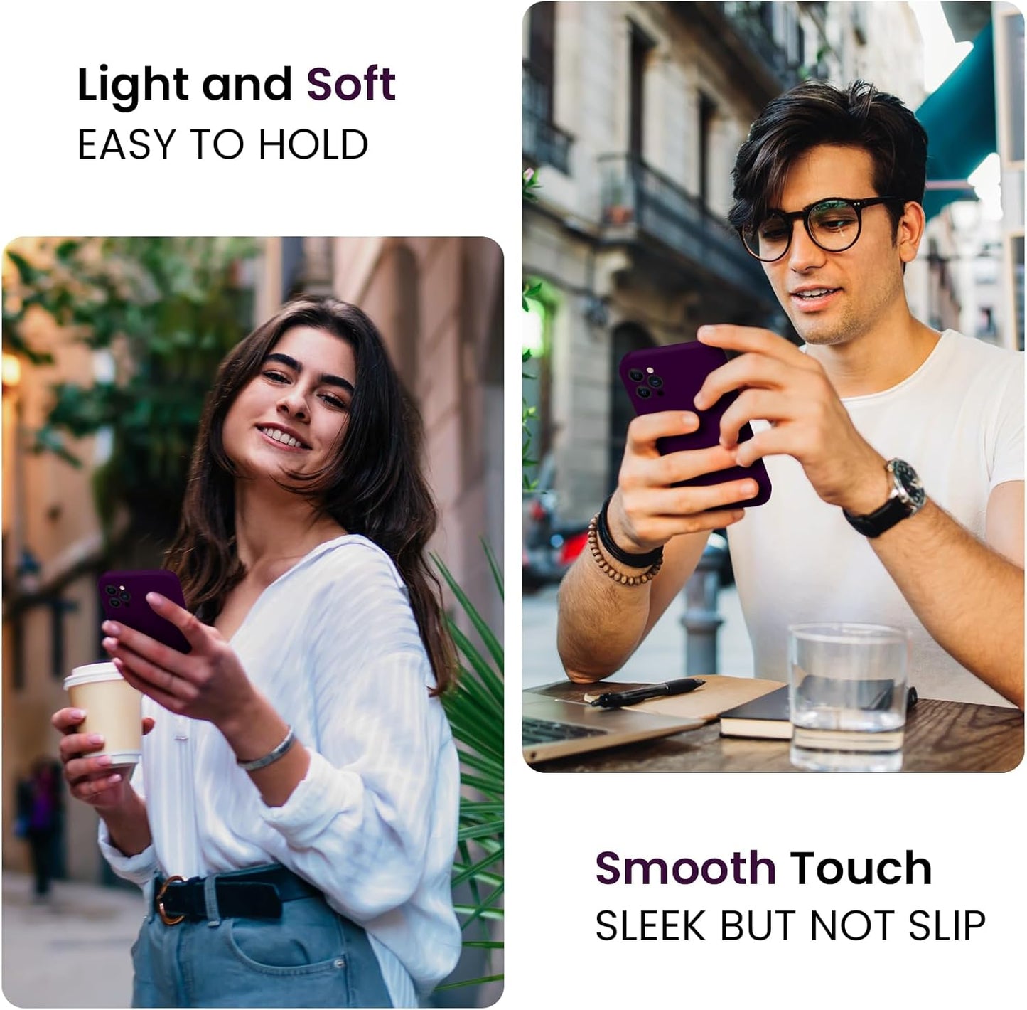 FireNova Designed for iPhone 13 Pro Case, Silicone Upgraded [Camera Protection] Phone Case with [2 Screen Protectors], Soft Anti-Scratch Microfiber Lining Inside, 6.1 inch, Wine Red