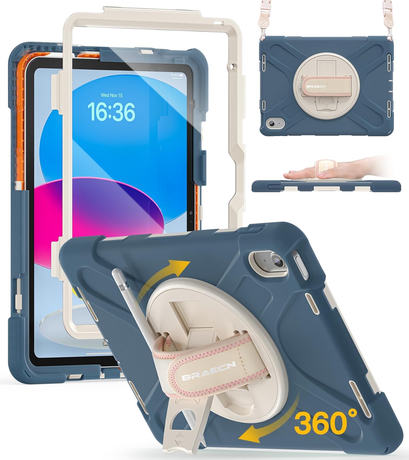 BRAECN for iPad (A16) 11th/10th Generation case 11/10.9 inch 2025/2022