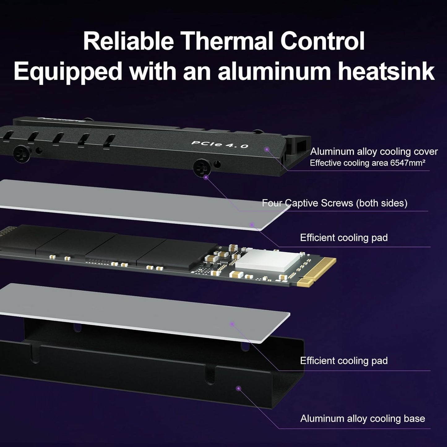 4TB PS5 SSD with Heatsink PCIe Gen4 NVMe M.2 Gaming SSD, 7400MB/s Read, 4GB DRAM Cache, 3D TLC | Internal Solid State Drive Compatible with PS5 & PC(EN855)