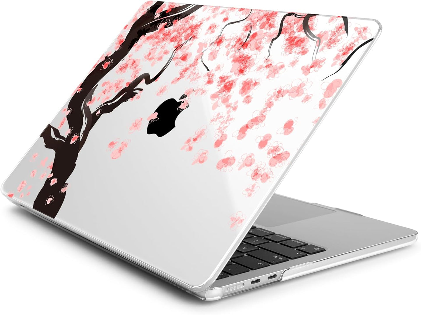 Batianda Premium Case for New MacBook Air 15 inch 2025 M4 2024 2023 with M3 M2 Chip Model A3241/A3114, Designed Protective Plastic Hardshell & Keyboard Cover & Screen Protector, Cherry Blossoms