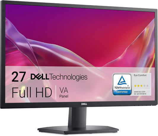 Dell 27 SE2725H Monitor - 27-Inch Full HD (1920x1080), VA Panel, Tilt Functionality, Certified by TÜV Rheinland for 3-Star Eye Comfort - Black