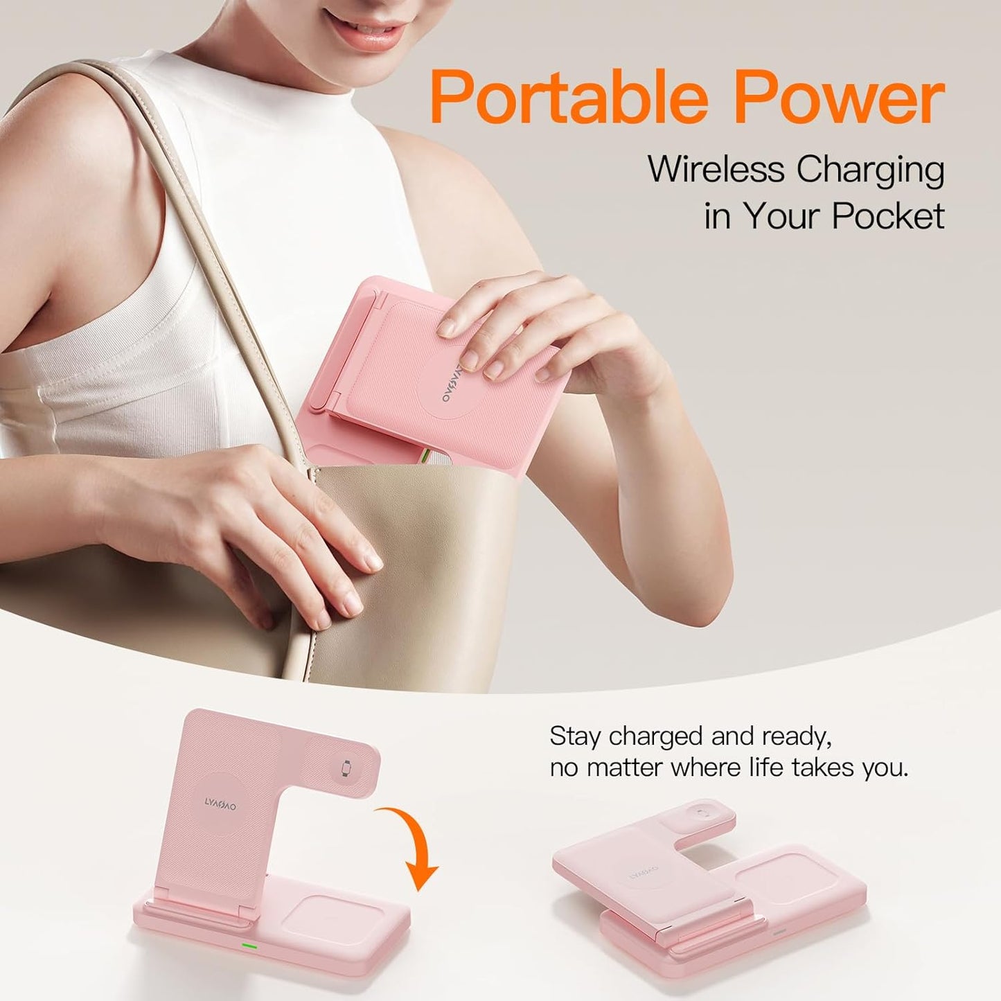 2025 3 in 1 Wireless Charger for iPhone 16 15 14 13 12 11 XR 8, Apple Charging Station for Apple Watch 10/9/Ultra/8/7/SE/6/5/4 & AirPods Series, Wireless Charging Station for Multiple Devices Apple