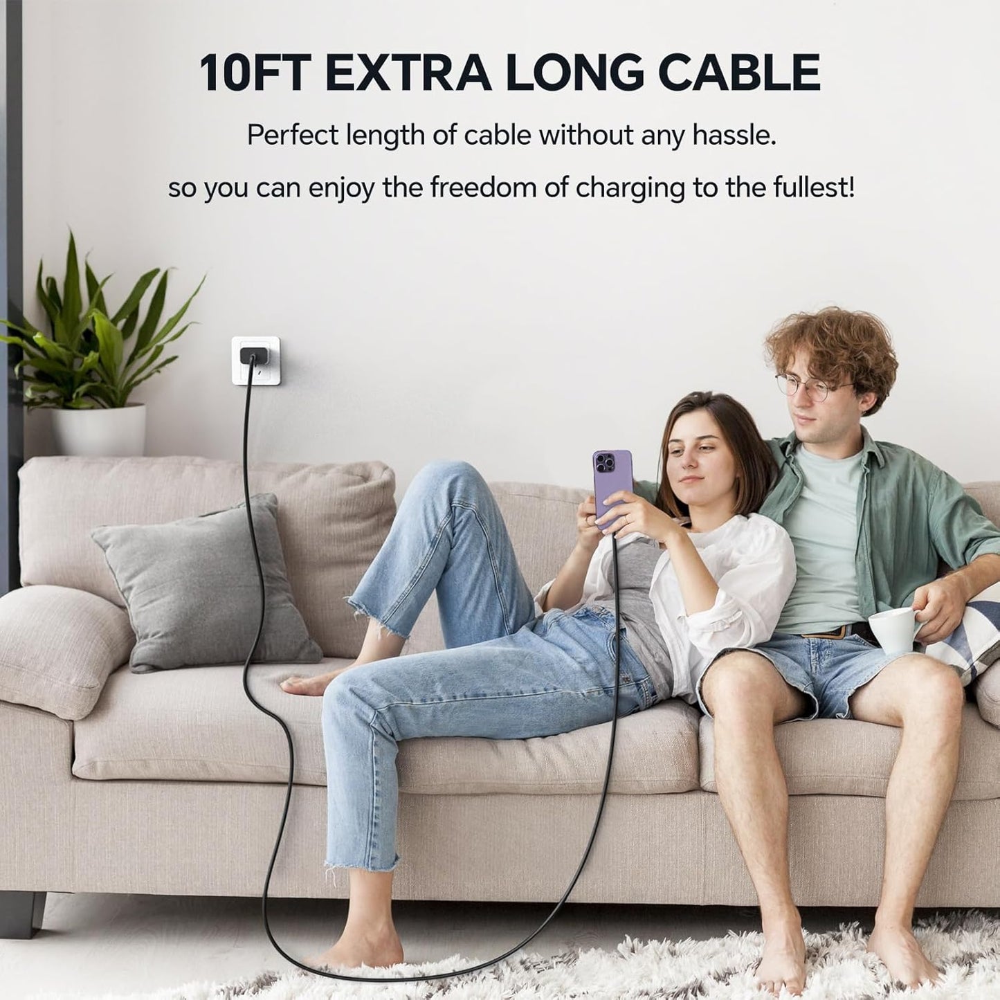 Compatible with iPhone 14 13 12 Charger, 20W Fast Charging Wall Charger,10 FT USB ightning Cable,Phone Charger Cord for Phone 14/13/12/12 Pro Max/11/Xs Max/XR/X,AirPods Pro and More(White/Pink/Black)