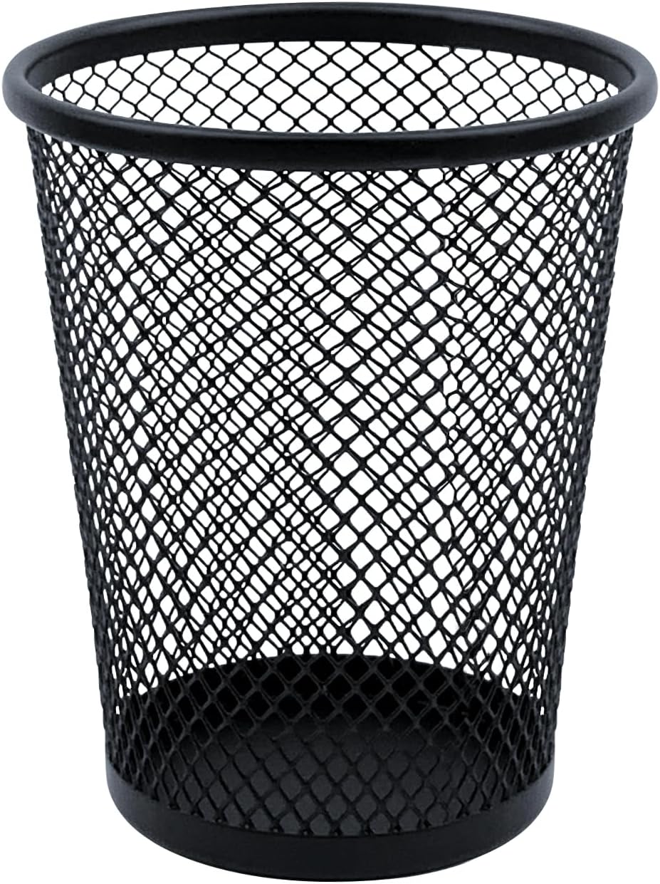 HSYMQ Desk Pencil Pen Holder, Wire Mesh Pen Cup Holder for Desk Organizer and Office Desk Accessories (1 Pack)