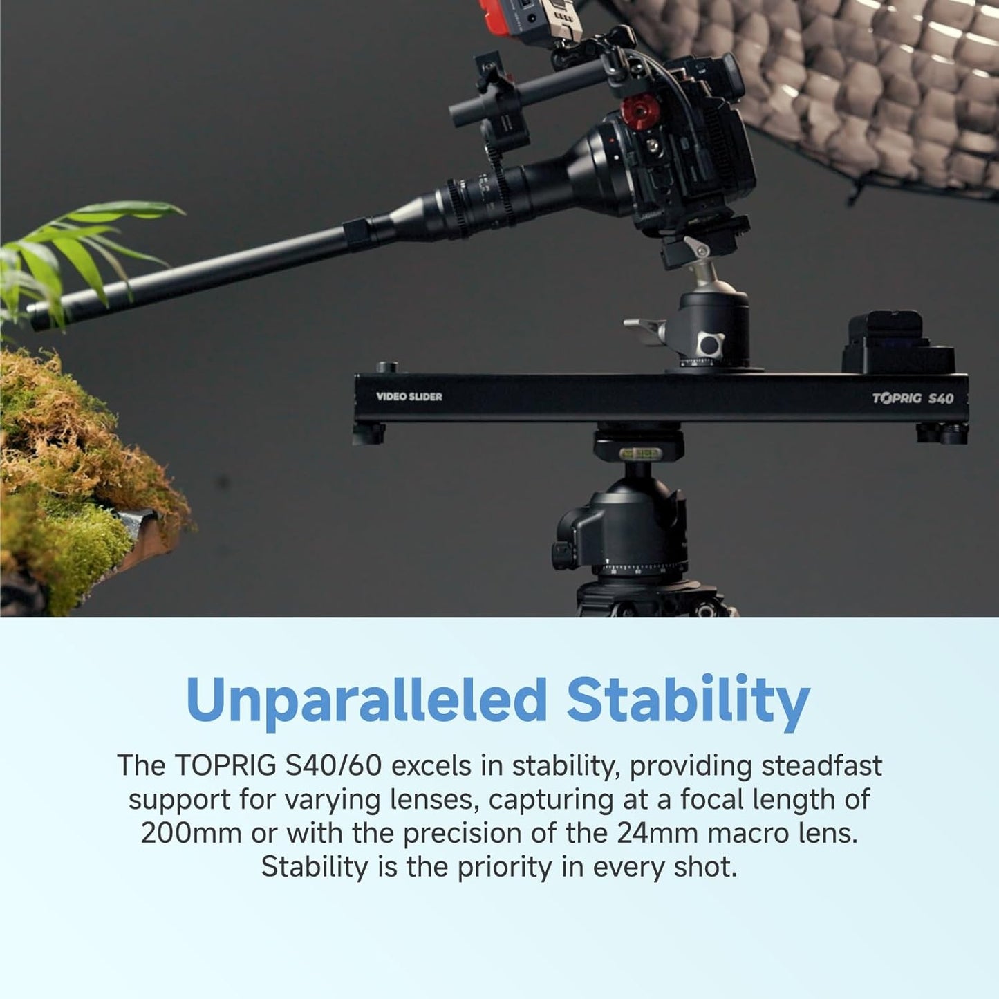 Accsoon Motorized Camera Slider, Adjustable 16''/40 cm Bluetooth Video Slider with Button/APP Control, Time-Lapse/Loop Mode, Speed Knob, 120° Panoramic Shooting, Compatible with DSLR, GoPro, Phone