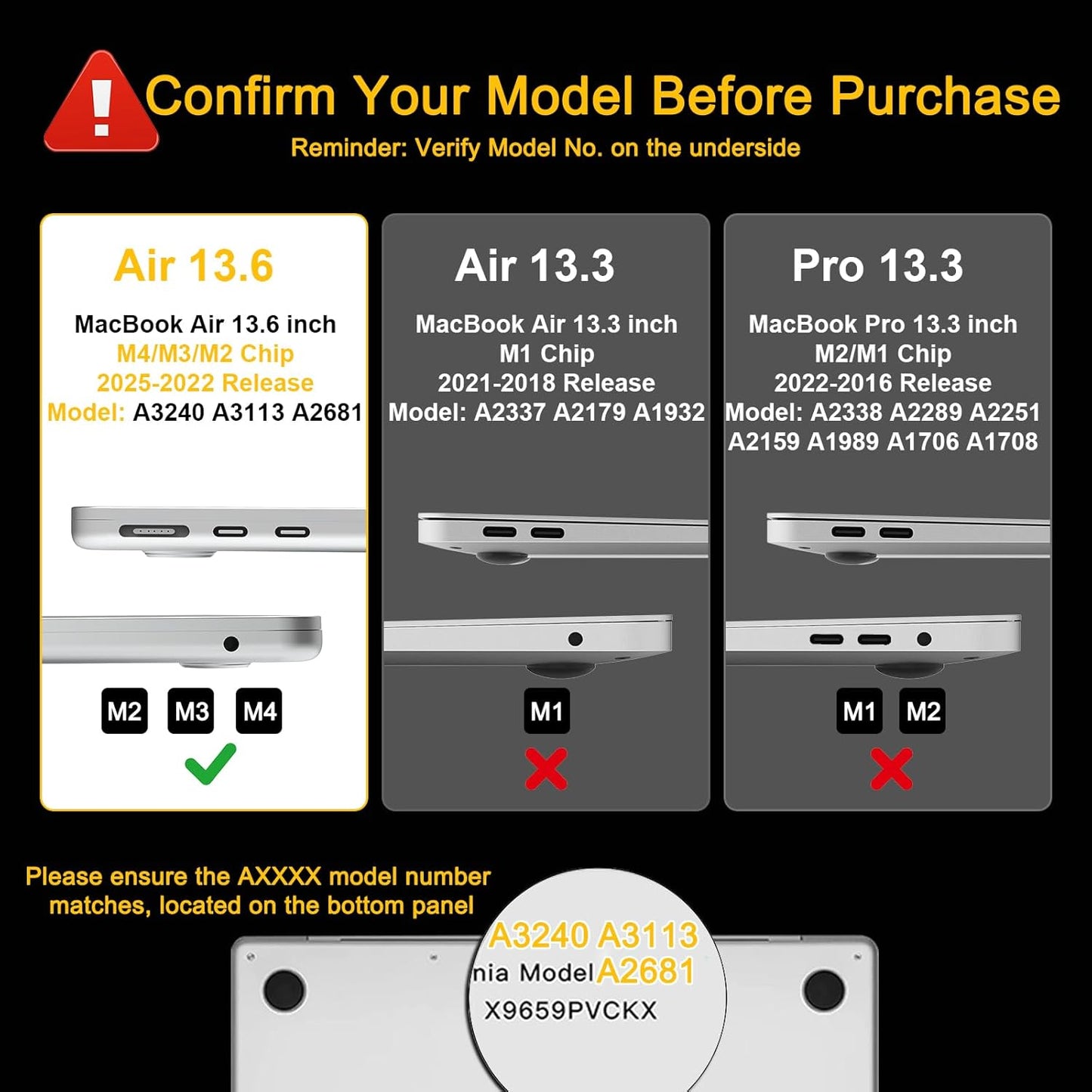 B BELK Compatible with MacBook Air 13 inch Case 2025 2024 2023 2022 M4 M3 M2 A3240 A3113 A2681, Plastic Hard Shell+Keyboard Cover+Screen Protector for MacBook Air 13.6 inch Case, Shiny Abalone Pearl