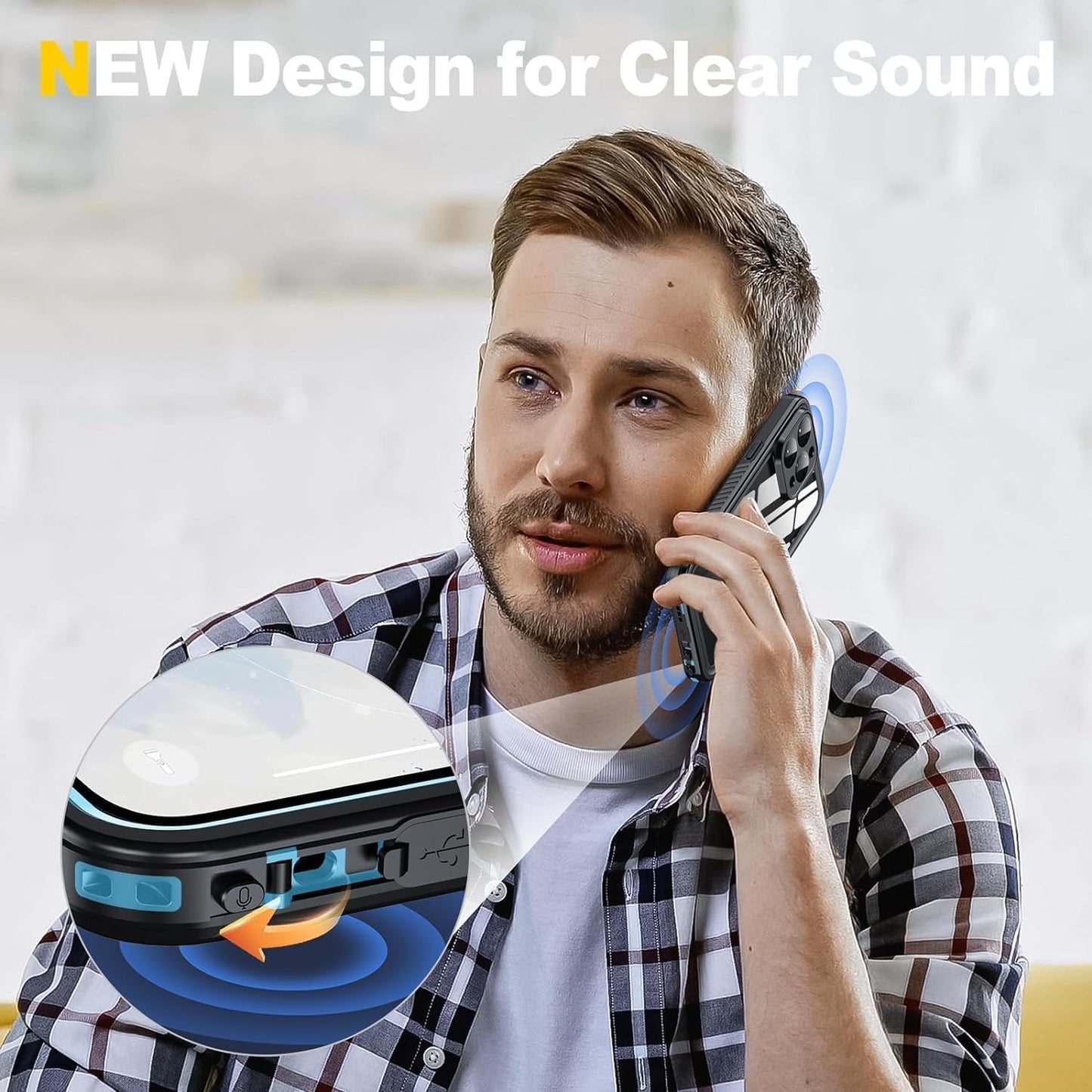 for iPhone 15 Pro Max Case Waterproof - Built-in Privacy Screen Protector & HD Screen Protector [IP68 Underwater] Shockproof Dustproof Full Body Protection iPhone 15 Pro Max Phone Case