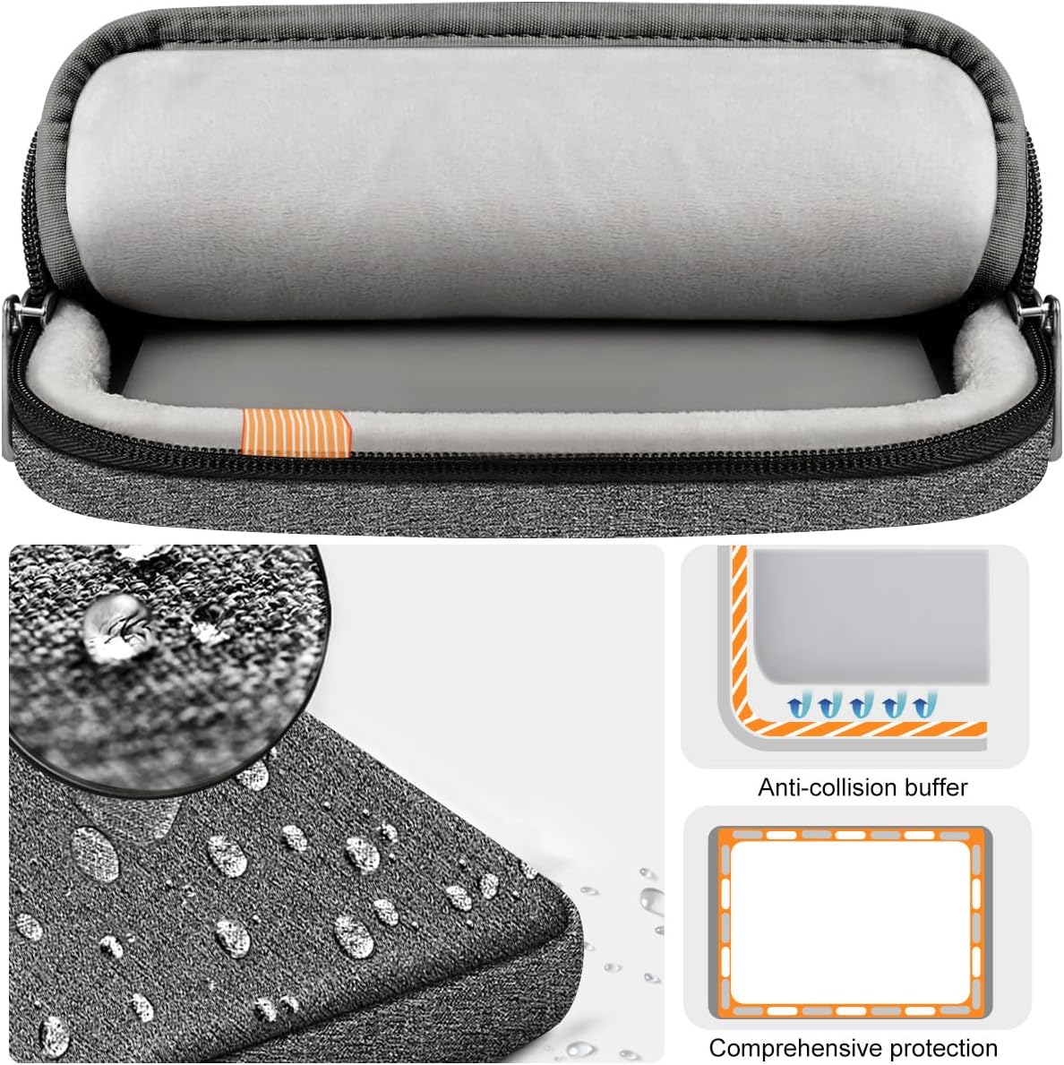 Hseok Laptop Sleeve 15 15.6 16 inches Case Protective PC Briefcase for Commuting and Business trip，BJP-Dark