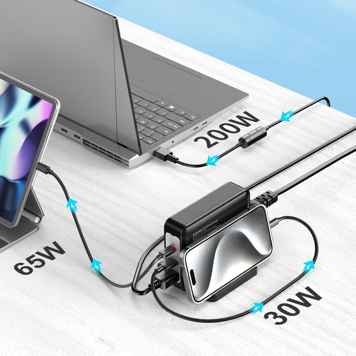 MSI 330W (20V/16.5A) Gaming Laptop GaN Charger for Vector GP68/Pulse GP78 HX PD 3.0 Fast Charging Adapter with 11-40mm Cable Compatible with Titan GT77 HX/Raider GE78 HX/Stealth GS77/ Pulse GP68 HX