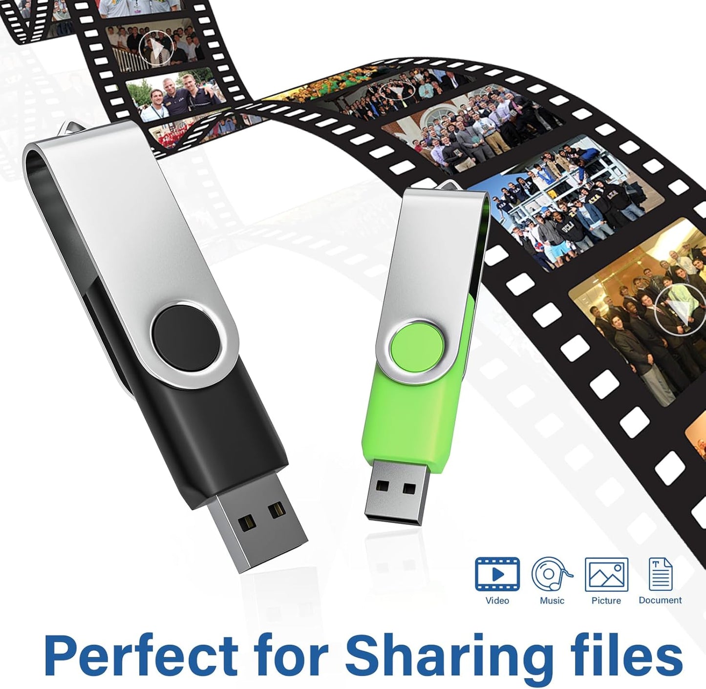 Bulk Flash Drives 1GB 100 Pack, Wooolken USB 2.0 Thumb Drives Pack Memory Stick USB Drive Pendrive for PC Laptop Computer (Black)