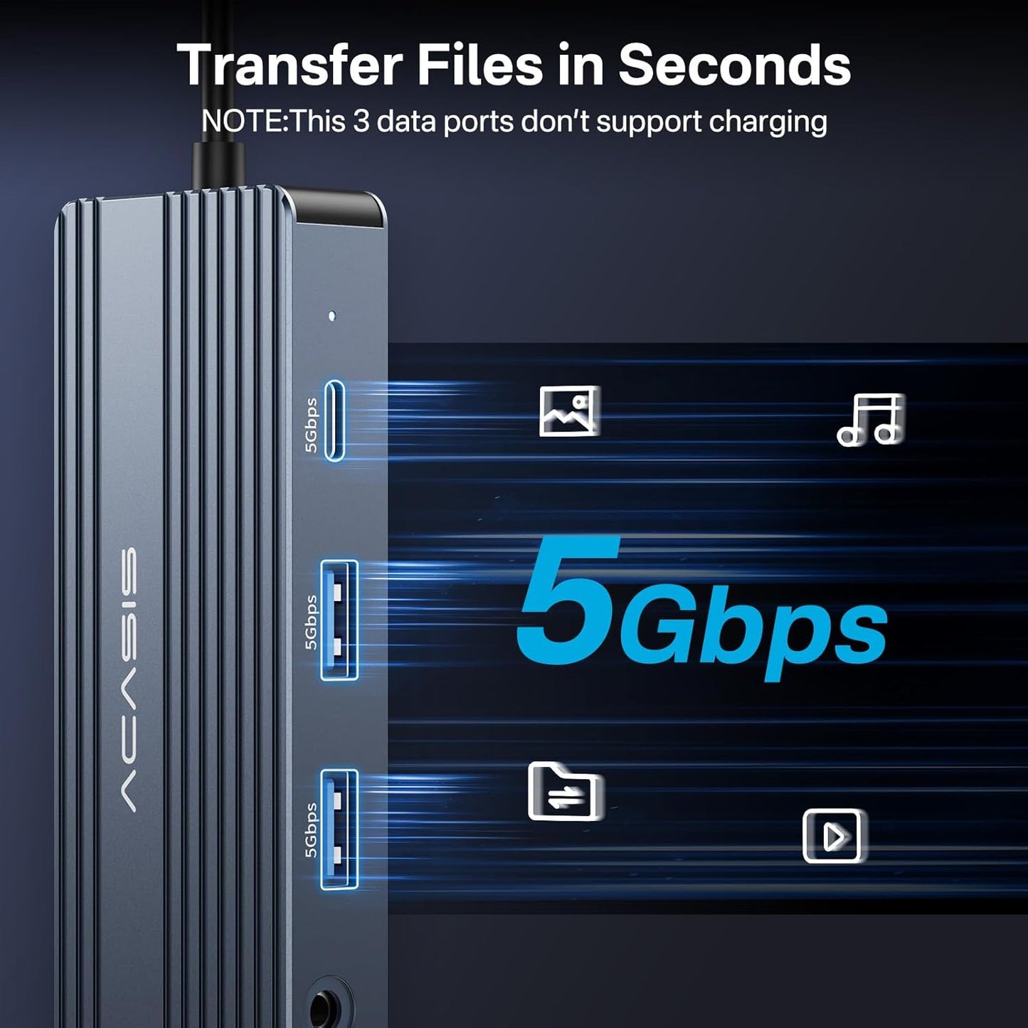 ACASIS USB C Docking Station Dual Monitors,8-in-1 Laptop Docking Station with Dual HDMI +VGA +2 * 5G USB-A/C+3.5MM Audio+PD100W, USB C HUB multiport Adapter for Dell/HP/Lenovo ThinkPad（Gray）