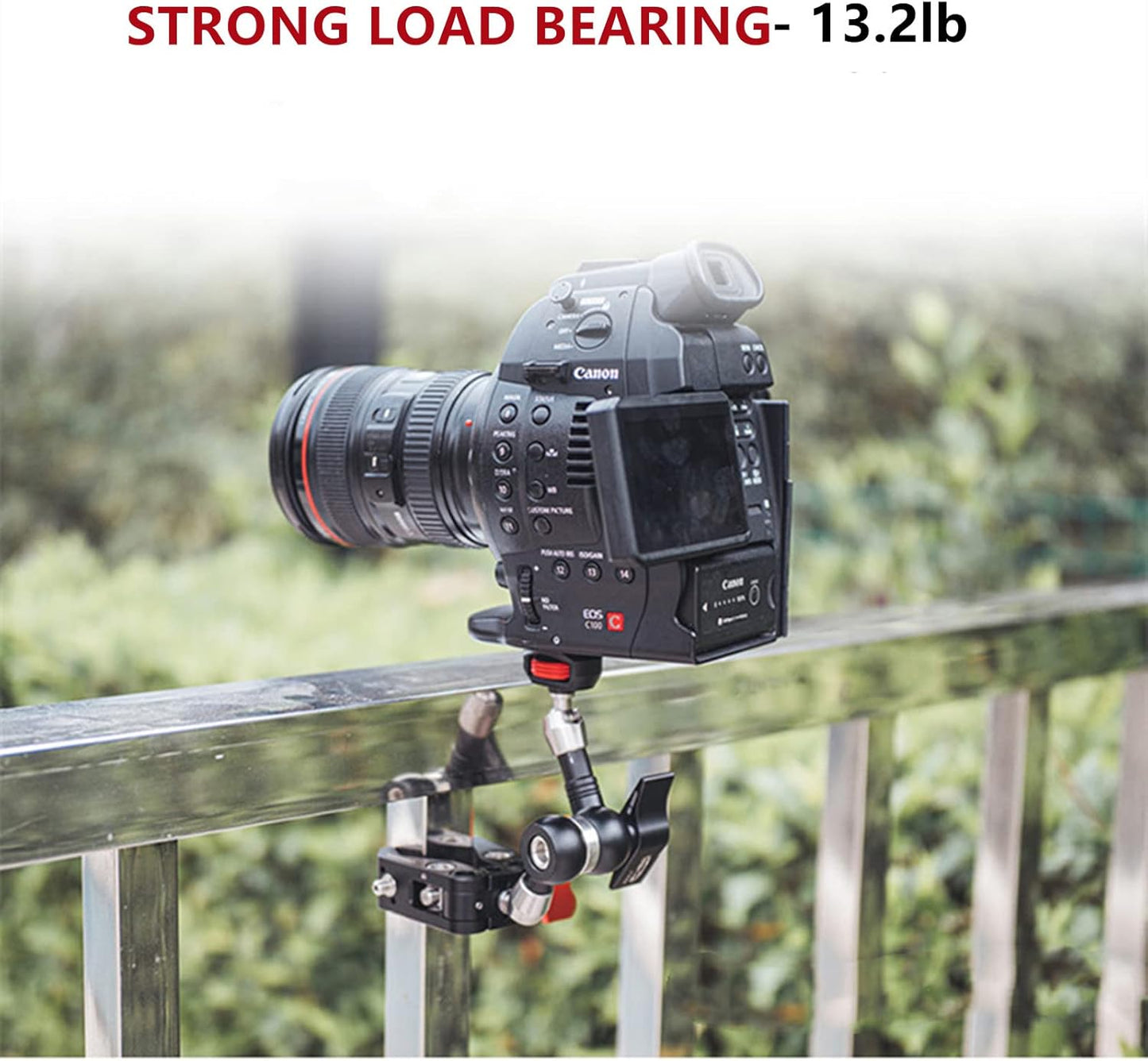 IFOOTAGE Magic Arm Clamp Adjustable Friction Power Articulating Magic Arm with 1/4" Thread Screw and Cold Shoe Mount for DSLR Camera Rig/Monitor/LED Lights (9.5Inc)