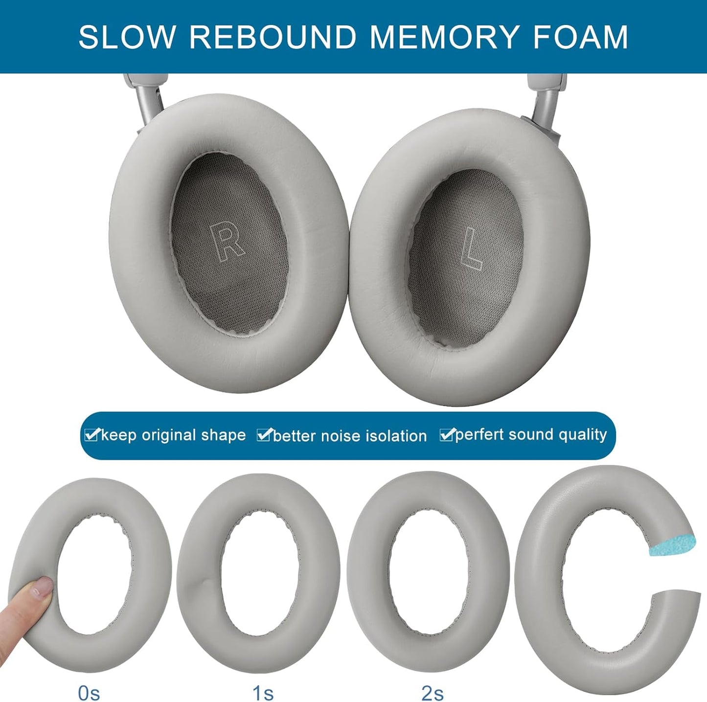 GEVO Earpads Replacement for Bose QuietComfort Ultra (QC Ultra), Replacement Ear Pads with Upgraded Comfortable Protein Leather and Memory Foam,Sandstone