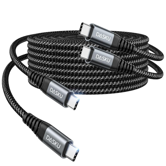 Dasku iPhone 16 USB C to USB C Fast Charging, 60W(3.1A) 2 Pack 3FT Charging Cord Type C Charger Cable for iPhone 16/15/15 Plus/15 Pro Max, MacBook Pro, iPad Pro Air, Samsung S24/S24 Ultra/S23