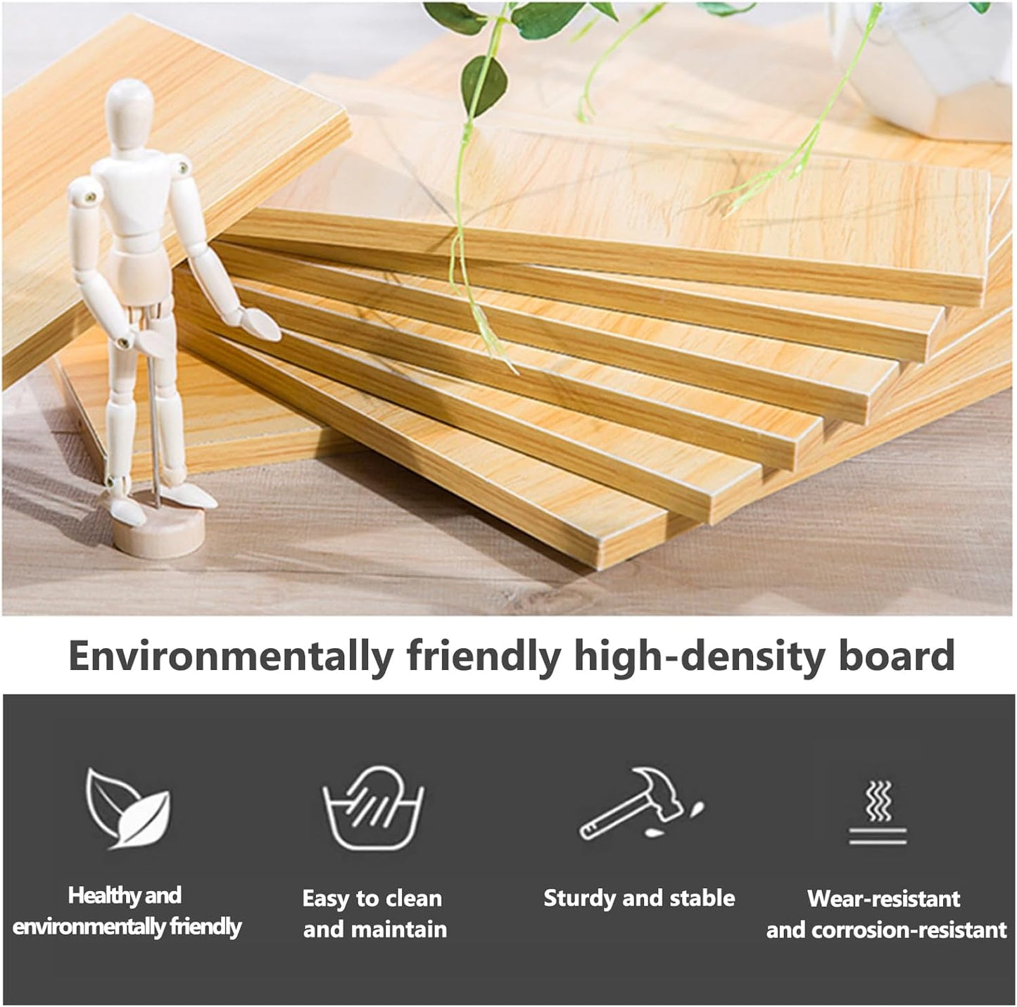 A Pair of Speaker Stands, Bookshelf Speaker Stand Steel Frame Support for Speakers up to 40 kg, Vibration-Absorbing MDF Design, Universal Speaker Stand Improves Sound Quality (60cm/23.6in)