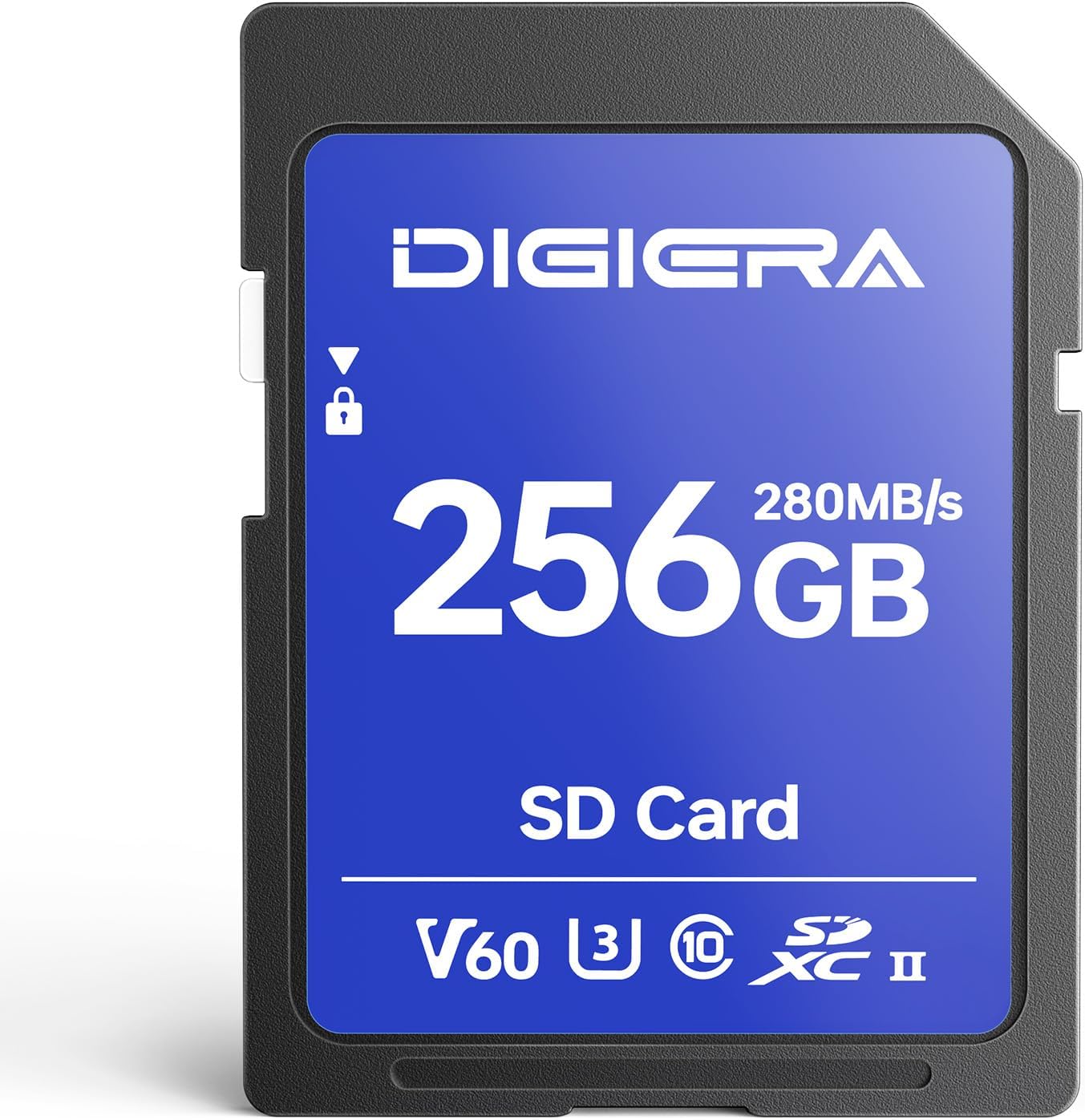 256GB LSU100 SDXC UHS-II Memory Card - up to 280MB/s, C10, U3, V60, 6K, SD Card for Computers, Digital Cameras, Home Theatre Devices, Car Navigation Systems (1 Pack)