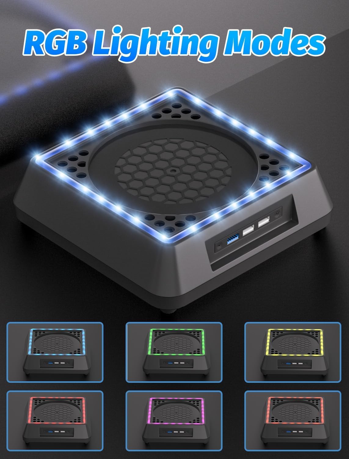 Cooling Fan for Xbox Series X Mviioe Xbox Series X Cooling Stand with LED Indicator, Extra Big Turbo Fan, USB 2.0 Ports, Dust Cover Filters (Only Compatible with Xbox Series x)