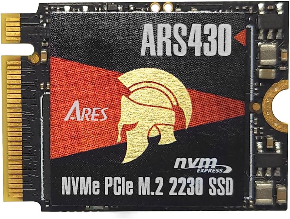 DATO M.2 2230 SSD 1TB, PCIe Gen 4x4 NVMe Internal Solid State Drive with Aluminum Heatsink, Compatible with Steam Deck, ROG Ally, Surface Pro, Mini PCs, Ultrabook, Up to 5000/3200 MB/s - ARES ARS430