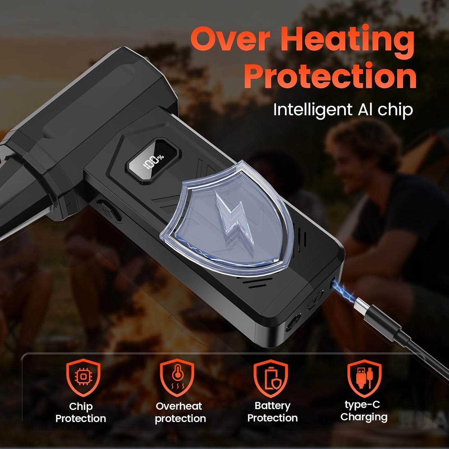 Compressed Air Duster,350,000RPM Turbo Jet Blower with LED Display and Light,4-Gear Adjustable Mini Air Broom,Electric Air Duster for Keyboard,PC,Car and Home,Replace Compressed Air Can (Black)