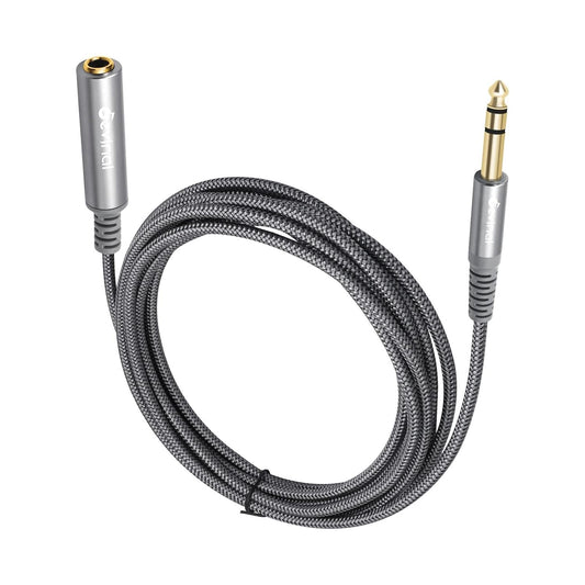 Devinal 1/4 inch Headphone Extension Cable, 6.35mm TRS Male to Female Stereo Cord, Quarter Inch Guitar Cable Extender, 15ft (4.5 Meters)