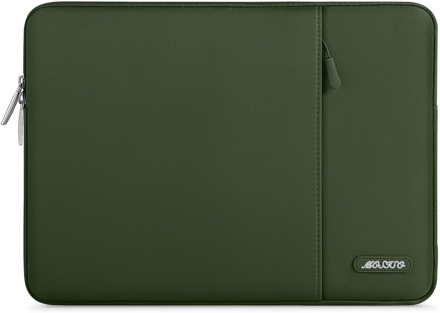 MOSISO Laptop Case 13.3 inch, 13-13.3 inch Laptop Sleeve Compatible with MacBook Air/Pro 13 / Pro 14, HP Dell ASUS Lenovo Notebook, Polyester Vertical Computer Sleeve Bag with Pocket, Army Green