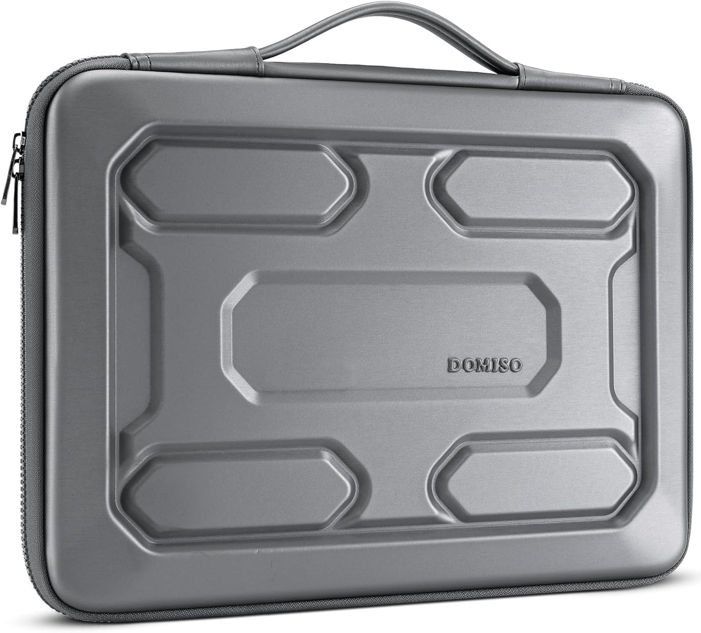 DOMISO 17 inch Laptop Sleeve with Handle Shockproof Waterproof EVA Protective Case for 17.3" ZBook Fury 17.3 G8/MSI GS73VR Stealth Pro/HP Envy 17/LG Gram 17"/ROG Strix GL702VS, Silver