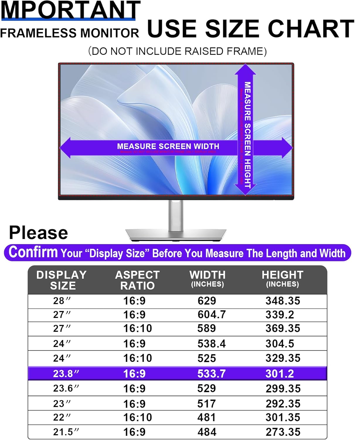 FILMEXT [2-Pack 23.8 in. Computer Privacy Screen Filter and Shield, Anti-Spy Blue Light Filter for 16:9 All-in-One/Frameless Monitors]