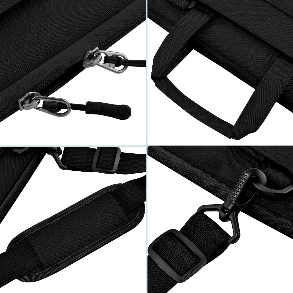 Universal Laptop Shoulder Bag 13-17.3 Inch Shockproof Briefcase with Multi-Pockets & Adjustable Strap for MacBook Pro/Air