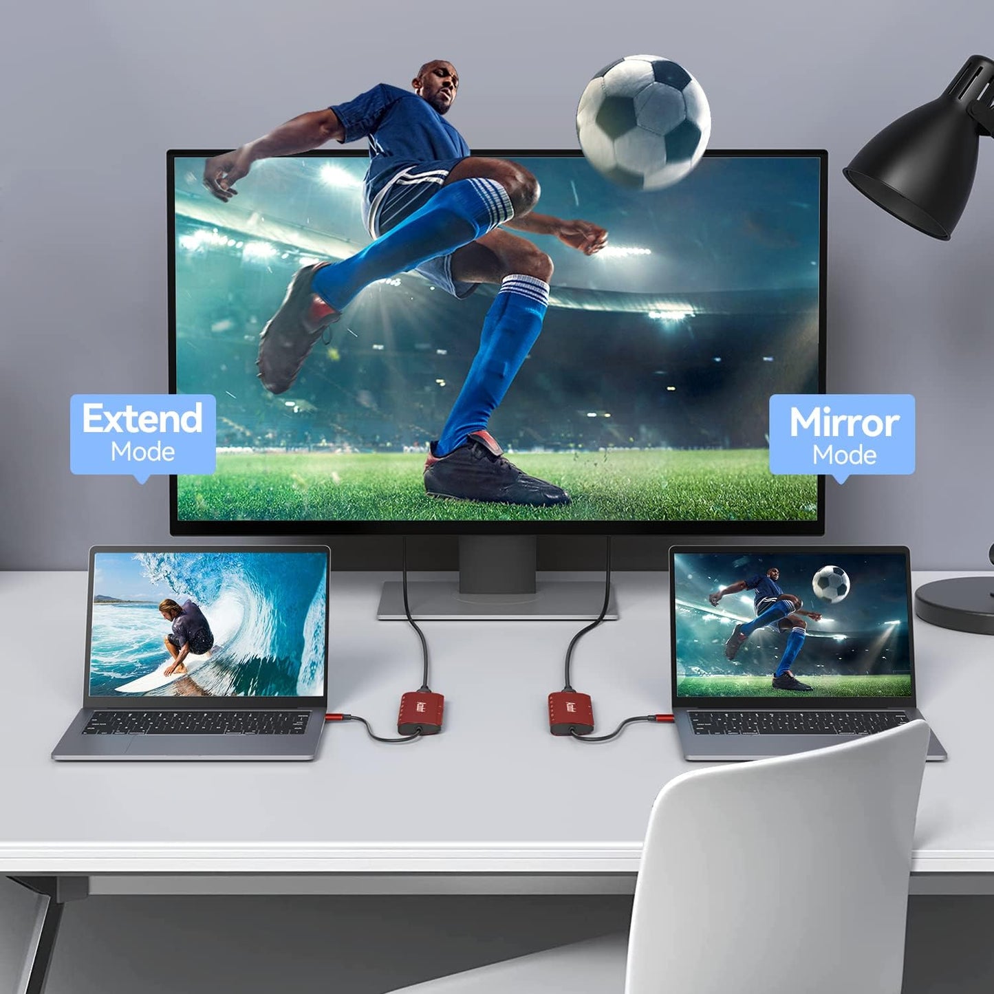 Acodot 9-in-1 USB C Hub Multiport Adapter - 4K@60HZ HDMI, 3 USB 3.0 Ports, SD/TF Card Reader, 100W PD for MacBook Pro Air HP XPS - Red