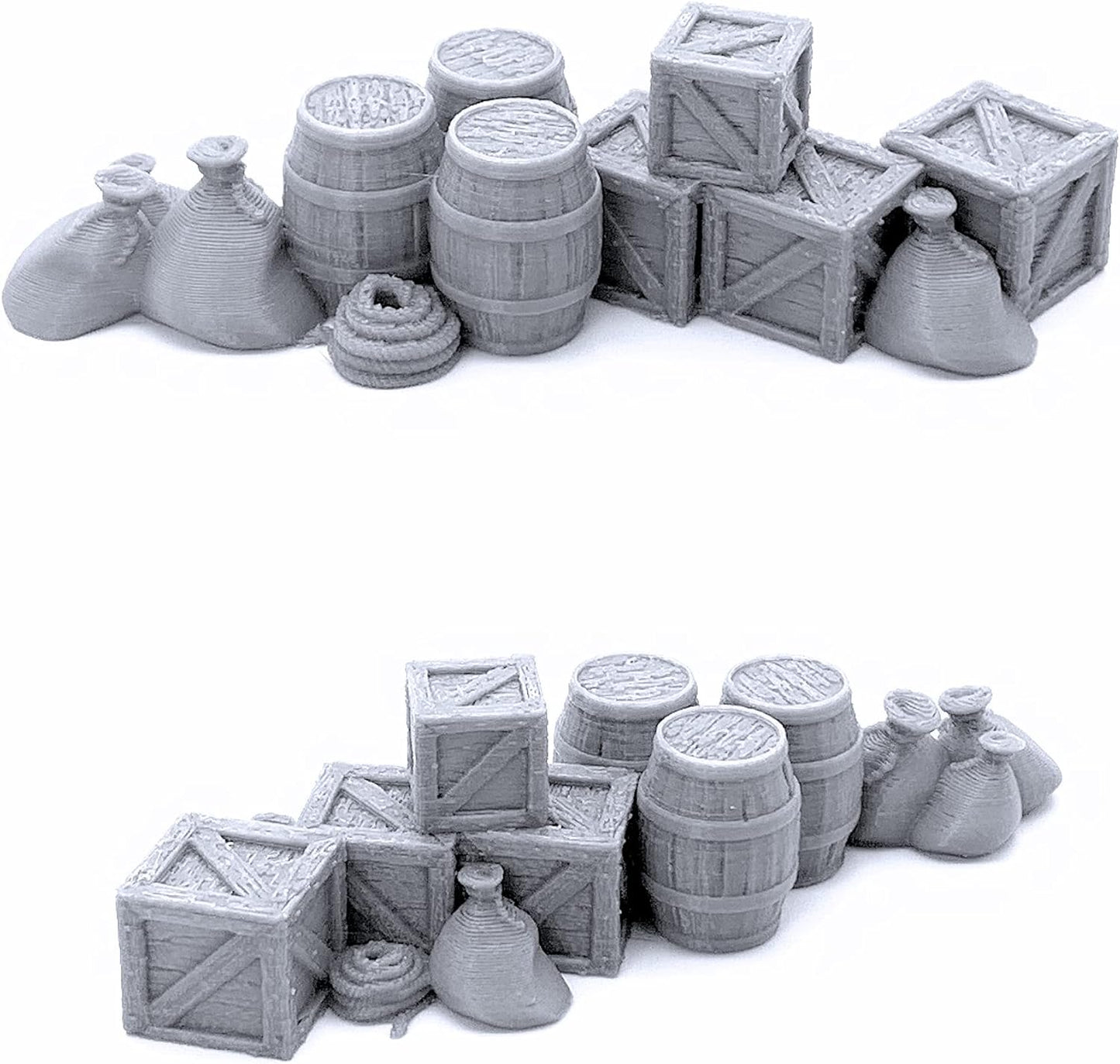 Cargo Piles DND Terrain Compatible with Dungeons and Dragons, Warhammer 40k, 28mm Miniature Wargaming, Tabletop RPGs, Wargame Scenery