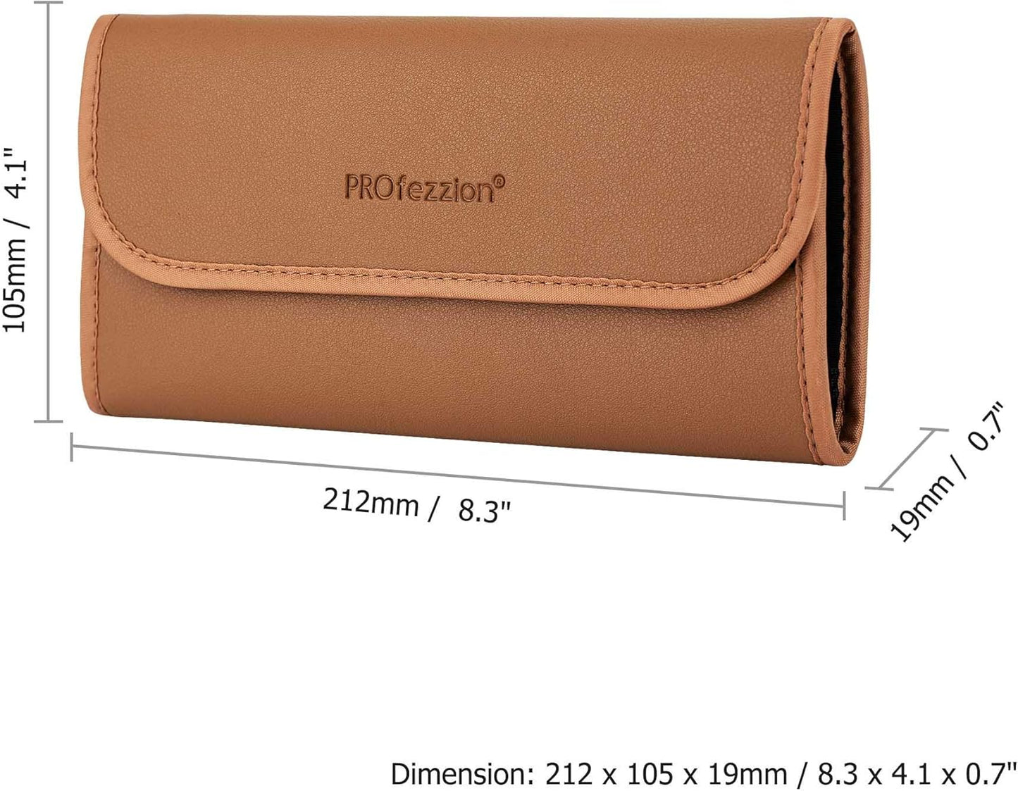 PROfezzion 4-Pocket Foldout Filter Pouch for 82mm Camera Lens Round Filter, Shock Resistant & Anti Scratch Photography Filter Case, Filter Carry Case with Microfiber Cleaning Cloth