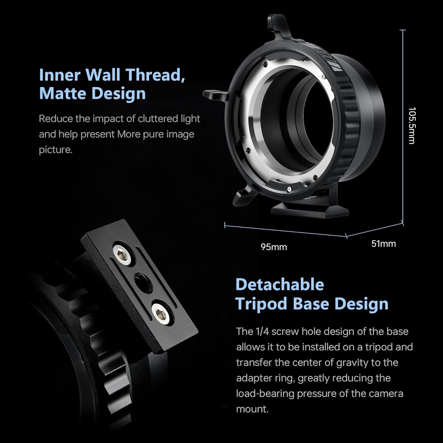 VILTROX PL-Z Lens Adapter, Lens Converter Ring Camera Lens Mount Adapter Ring Compatible with PL Lens to to Z Mount Nikon Mirrorless Camera Z5 Z50 Z6 Z6II Z7 Z7II Zfc