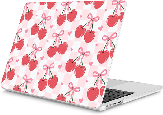Mektron for 2025 M4 MacBook Air 13.6 Inch A3240 Case Fits 2023 A2681 M2 2024 A3113 M3 Chip with Liquid Retina Display Touch ID, Printed Plastic Hard Shell for MacBook Air 13.6", Cherries Bows C353