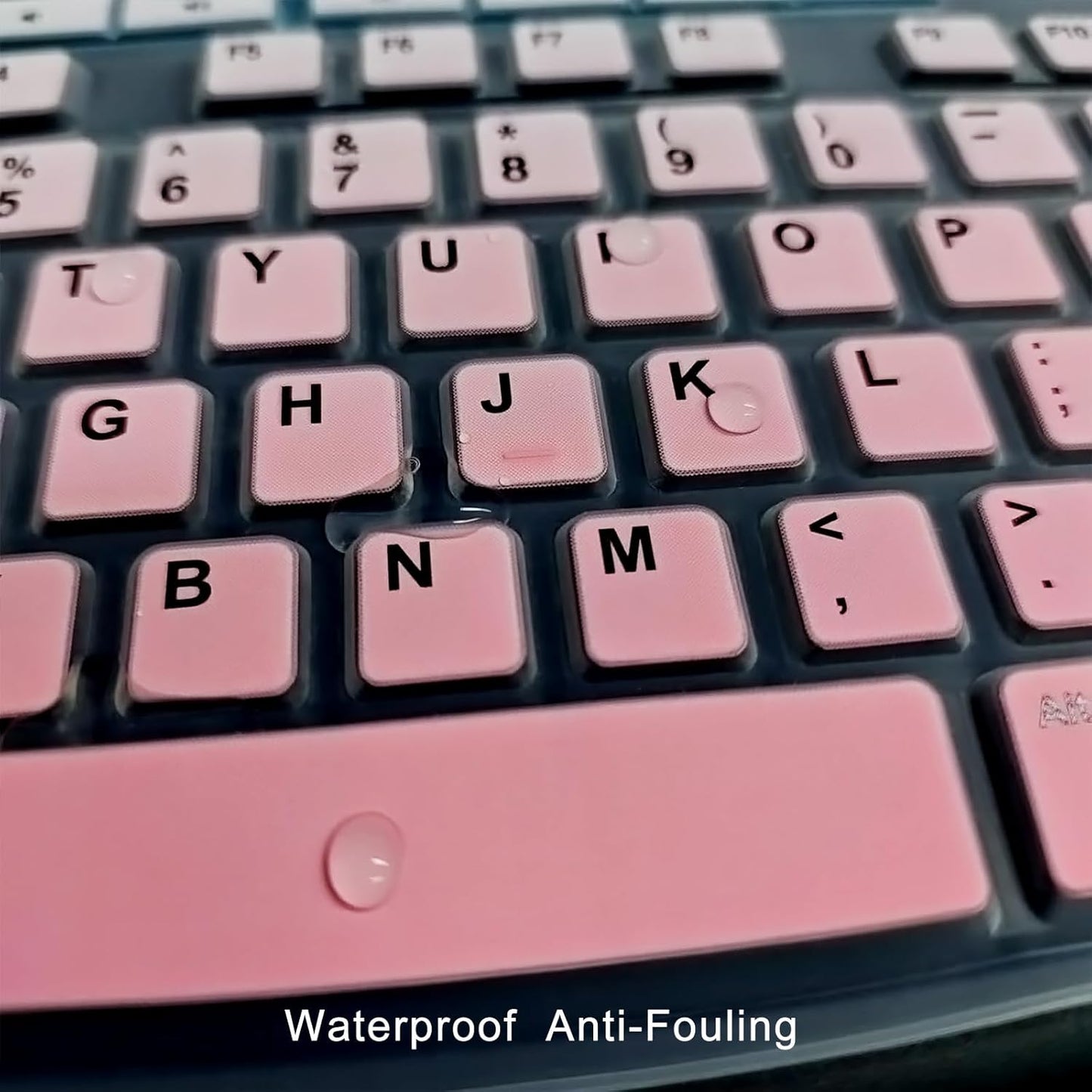 Keyboard Cover Silicone for Logitech K200 K260 K270, Keyboard Cover for Logitech K200 K260 K270 Ergonomic Wireless Keyboards, MK200 MK260 Keyboard Skin Waterproof Dustproof (Gradient Pink)