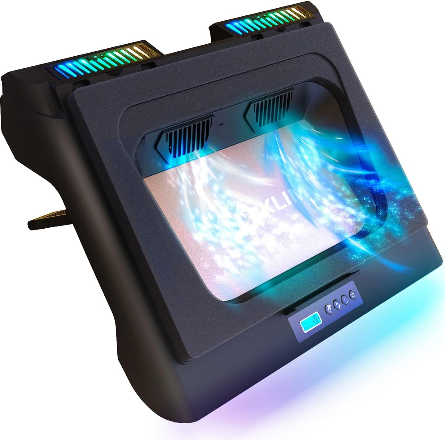 KLIM Everest Laptop Cooling Pad | New | Powerful Turbo-Fan 4300 RPM Laptop Cooler | Sealed Foam for Maximum Performance | Avoid Overheating and Protect Your Gaming Laptop | 14-17.3 in