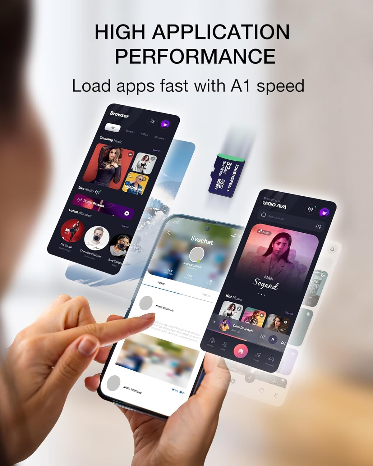 32GB CT100 microSDHC UHS-I Memory Card with Adapter - up to 100MB/s, C10, U1, V10, Full HD, A1, Micro SD Card for Smartphones, Tablets, Cameras, Gaming Consoles, and Drones (3 Pack)