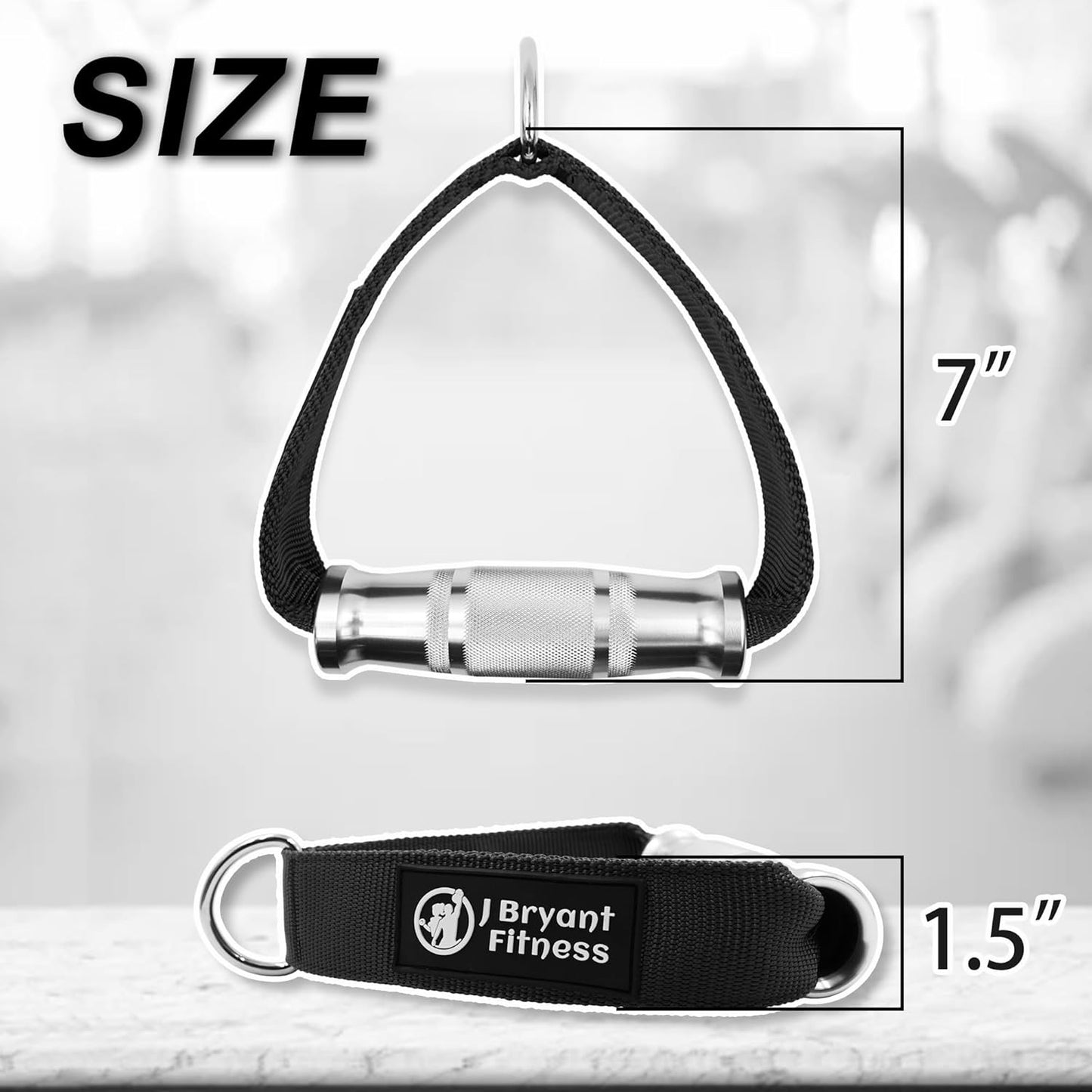 J Bryant Fitness Metal Gym Handles for Cable Machine Attachment Heavy Duty Aluminum Alloy Handle Grips Durable Workout Handles for Resistance Bands Pulley LAT Pull Down System