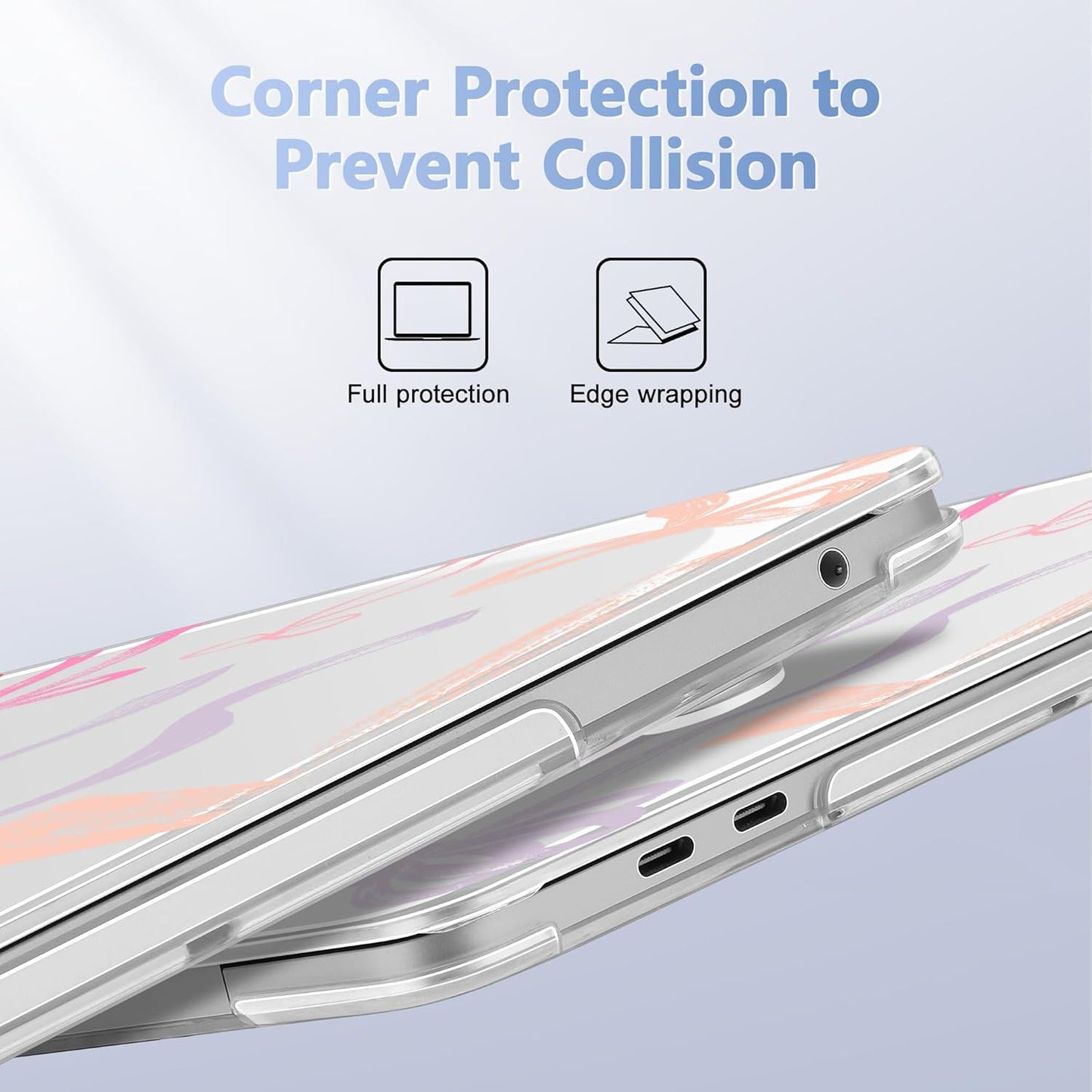 May Chen for MacBook Pro 13 inch Case 2022 2021 2020 Release A2338 M2 M1 A2289 A2251, Plastic Crystal Hard Shell Case Cover for MacBook Pro 13 inch Touch Bar Fits Touch ID, Bows Girly