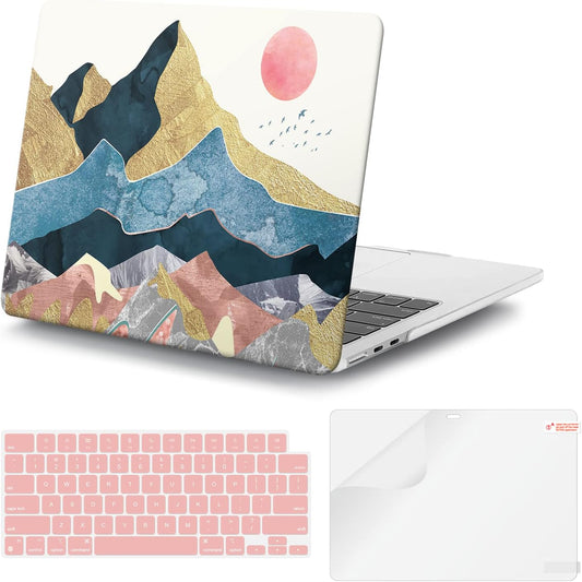 iCasso for MacBook Air 13 inch Case 2025 2024-2022 Release M4 A3240 M3 A3113 A2681 M2 with Liquid Retina Display, Hard Plastic Shell for Mac Air 13.6, Keyboard Cover&Screen Protector,Abstract Scenery