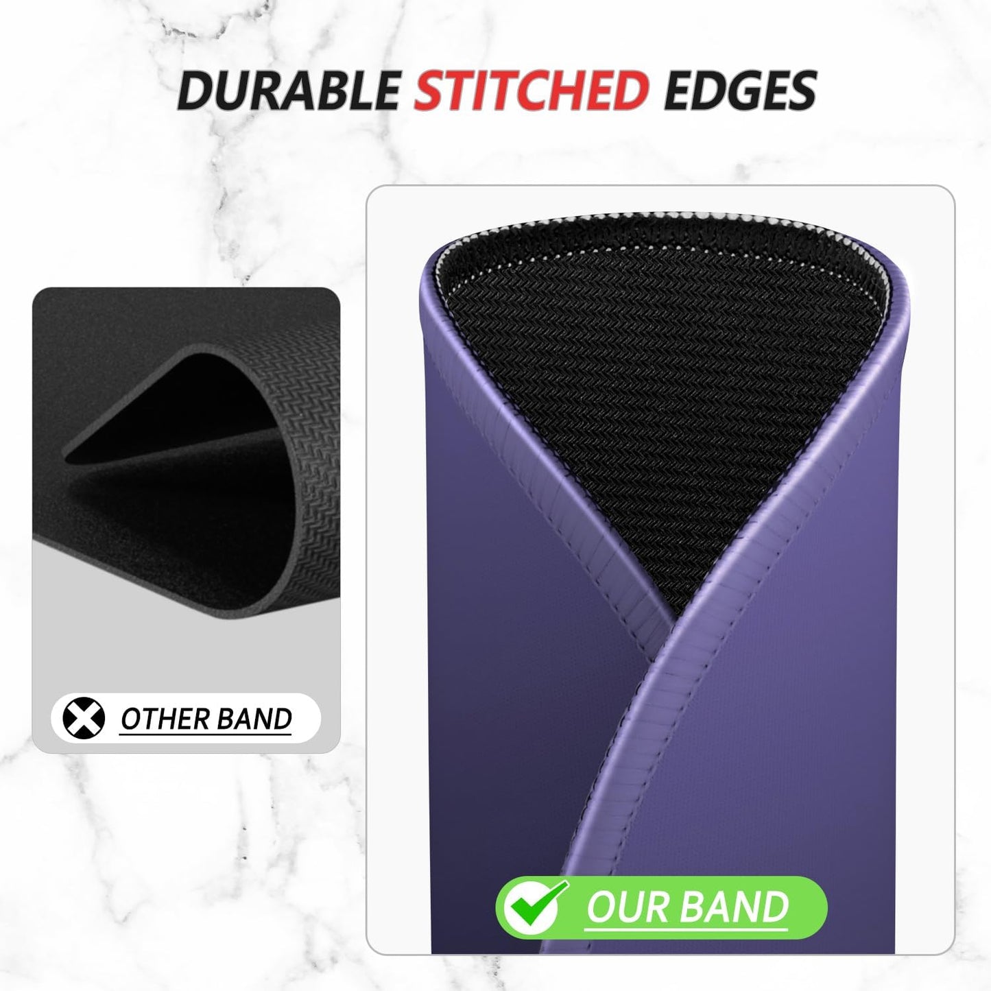 ITNRSIIET Mouse Pad Non-Slip Rubber Base Smooth Surface Stitched Edges Waterproof Durable Compatible with All Mice for Office & Gaming, Desk Accessory, Diameter 8.7 inch, Violet Gradient