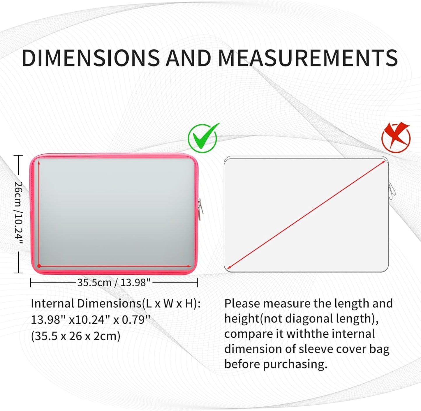 RAINYEAR 15 Inch Laptop Sleeve 15" Protective Soft Case Padded Carrying Cover Specially Compatible with 15.4" MacBook Pro/Air A3241 A2941 A3114 A1938 A1707 A1990 (Bright Pink, Upgraded Version)