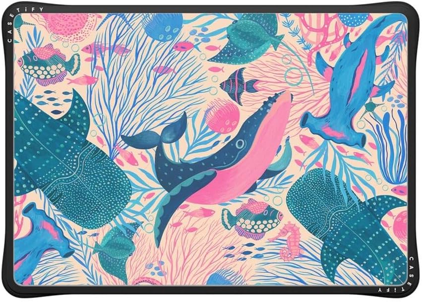 CASETiFY Impact MacBook Air 13" (M1/Intel) Case [Cushioned Impact Corners/Scratch-Resistant/Anti-Slip Grip] - Under The Sea - Clear Black