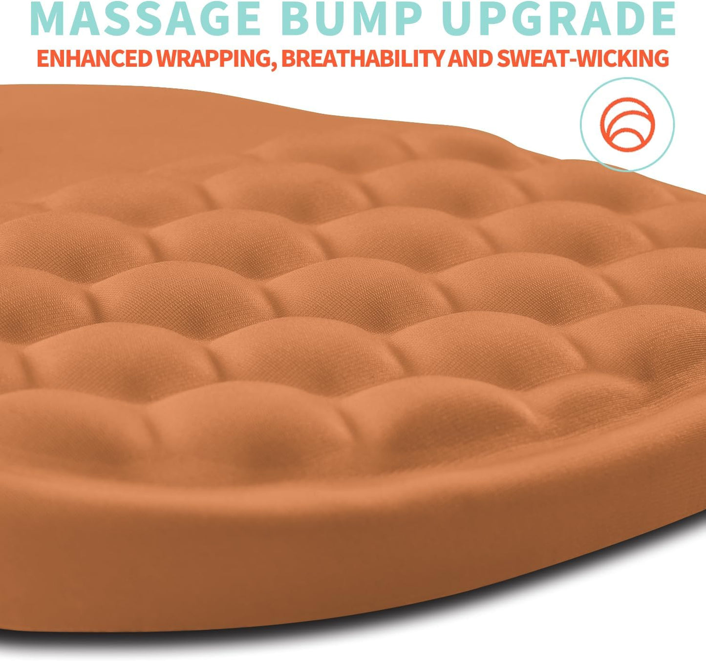 Ergonomic Mouse Pad Wrist Support with Memory Foam Massage Bulge, Carpal Tunnel Pain Relief Mousepad Wrist Rest for Mouse(12x8 inch, Sandy Brown)