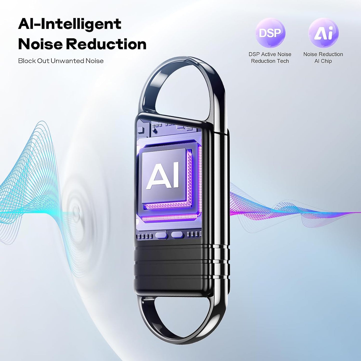 64GB Digital Voice Recorder - Xelarvex Voice Activated Recorder AI-Intelligent Noise Reduction, 4800 Hours Recording Device, Audio Recorder for Lectures/Meetings/Interviews