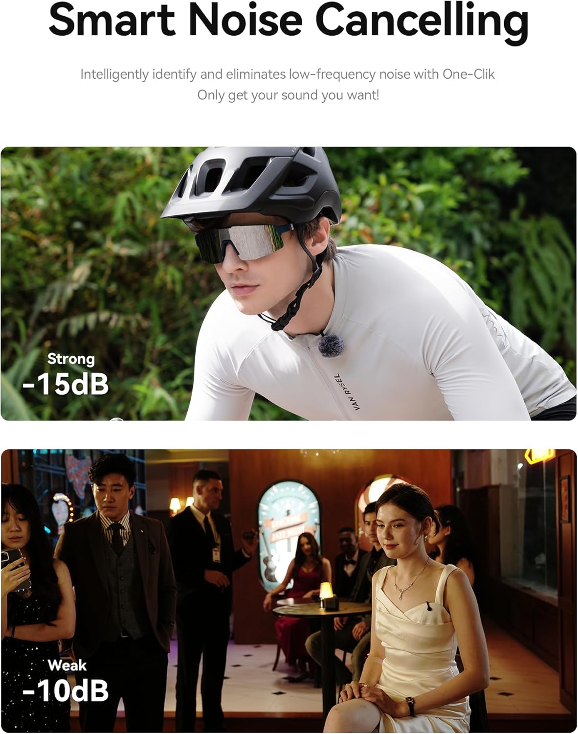 Hollyland Lark M2S Mini Combo (Camera RX+Type-C RX) Wireless Microphone for Camera/iPhone/Android/Laptop, 7g Lightweight, Titanium Clip, 300m Range, Content Creators, Online-Teaching, Streaming