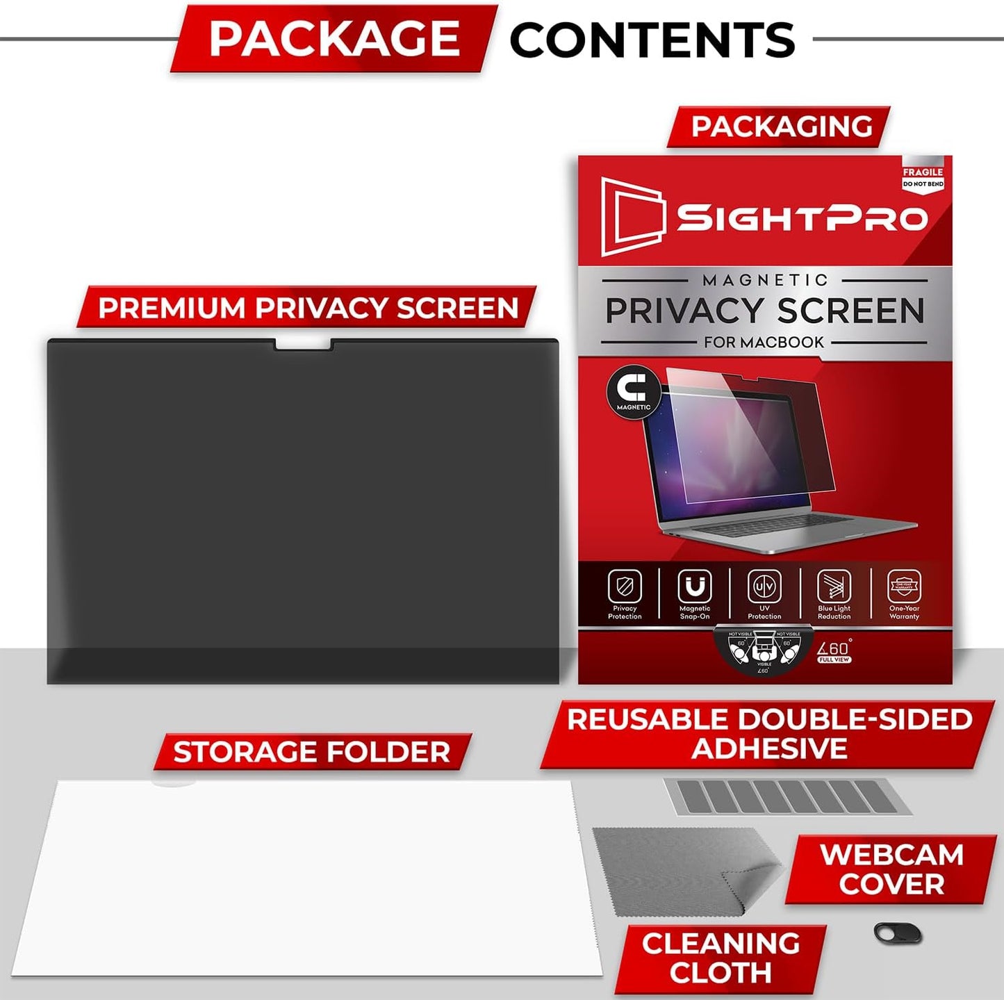 Magnetic Privacy Screen for MacBook Air 13 Inch (2018, 2019, 2020, 2021, M1) Removable Laptop Privacy Filter Shield and Protector