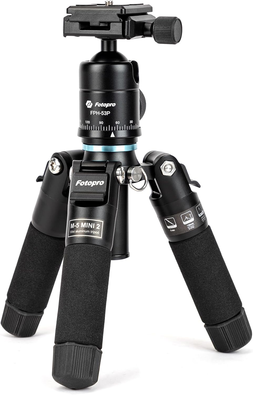 Fotopro Mini Tripod Portable Desktop Aluminum Small Camera Tripod with 360 Ball Head 20 Inch Compact Tabletop Tripod for DSLR Camera Video Camcorder Travel with Carrying Bag Load up to 11lbs/5kg