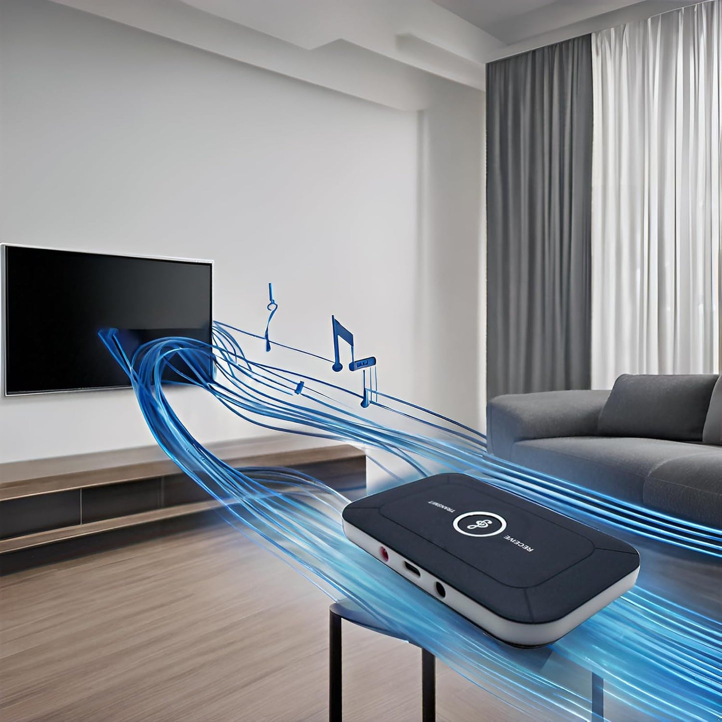 Bluetooth Audio Transmitter Receiver, 2 in 1 Bluetooth 5.3 Adapter for Bose Wave Radio IV III II Awr1b1 Awr1b2, TV, Computer, MP3 and Gym - Connect Speakers for Seamless Streaming