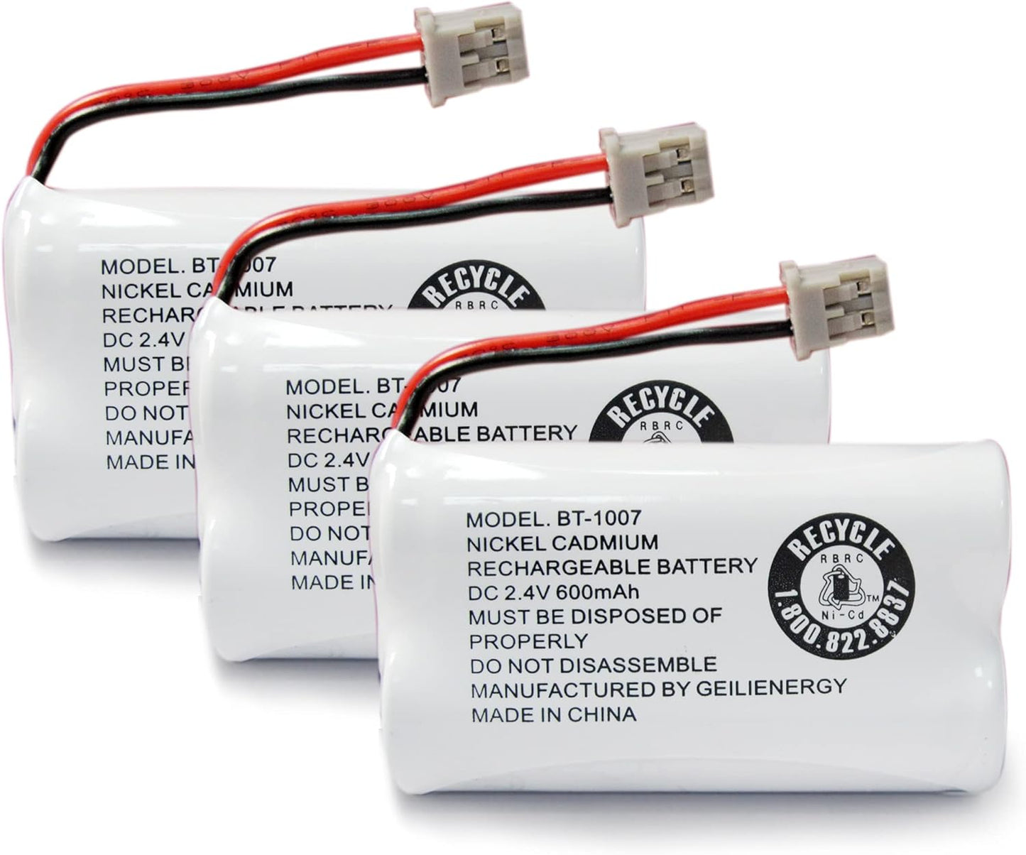 GEILIENERGY BT-1007 Cordless Phone Battery Compatible with Uniden BT1007 BT904 BT-904 BT1015 BT-1015 BBTY0651101 BBTY0460001 BBTY0510001 BBTY0624001 BBTY0700001 HHR-P506 HHR-P506A(3-Pack)
