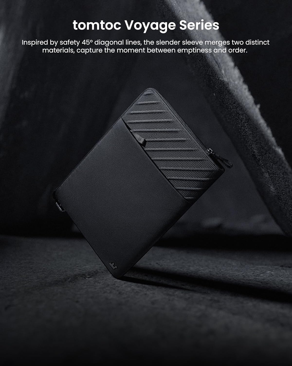 tomtoc Voyage-A10 Slim Laptop Sleeve for 2025 13-inch MacBook Air/Pro M4/M3/M2/M1 A3240 A3113 A2681 A2337 A2686 A2338, Water-Resistant Case for 13-inch Surface Pro Copilot+ PC, Minimalist Design